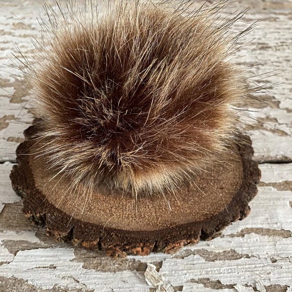 ($5 ADD-ON) Add a Faux Fur Pom Pom to Your Handmade Beanie - Picture 3 of 4